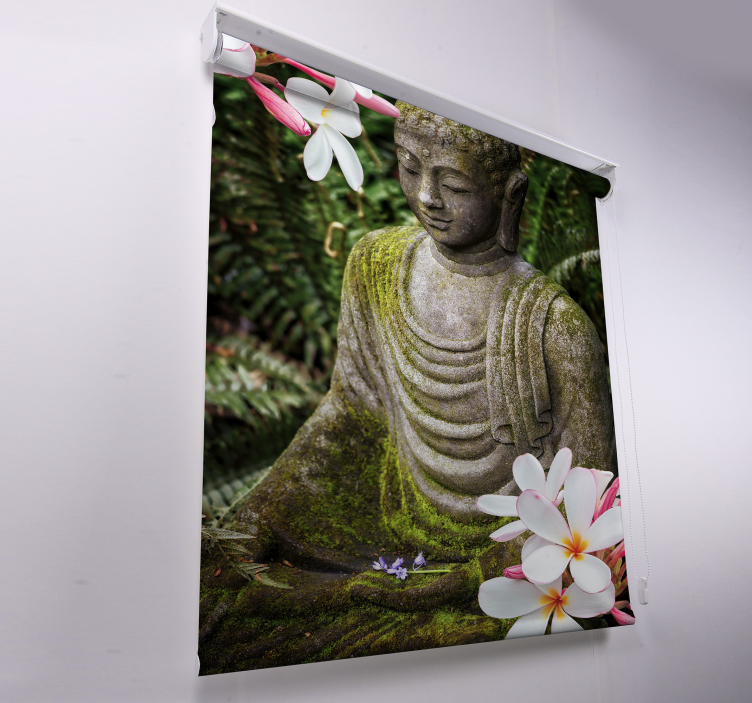 Estor zen buda en la naturaleza - TenVinilo