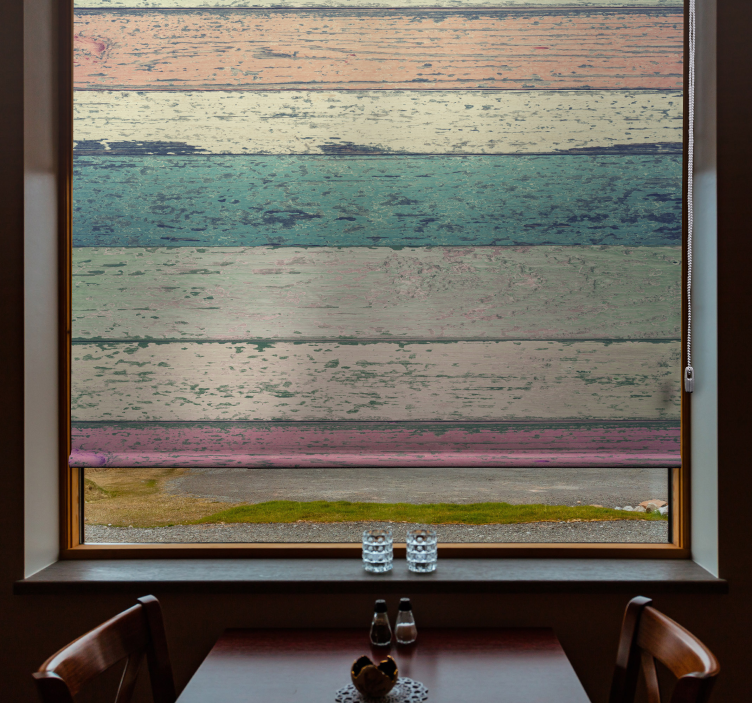 Estor textura madera vieja multicolor - TenVinilo