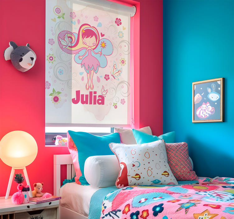 Estor personalizable hada con mariposas - TenVinilo