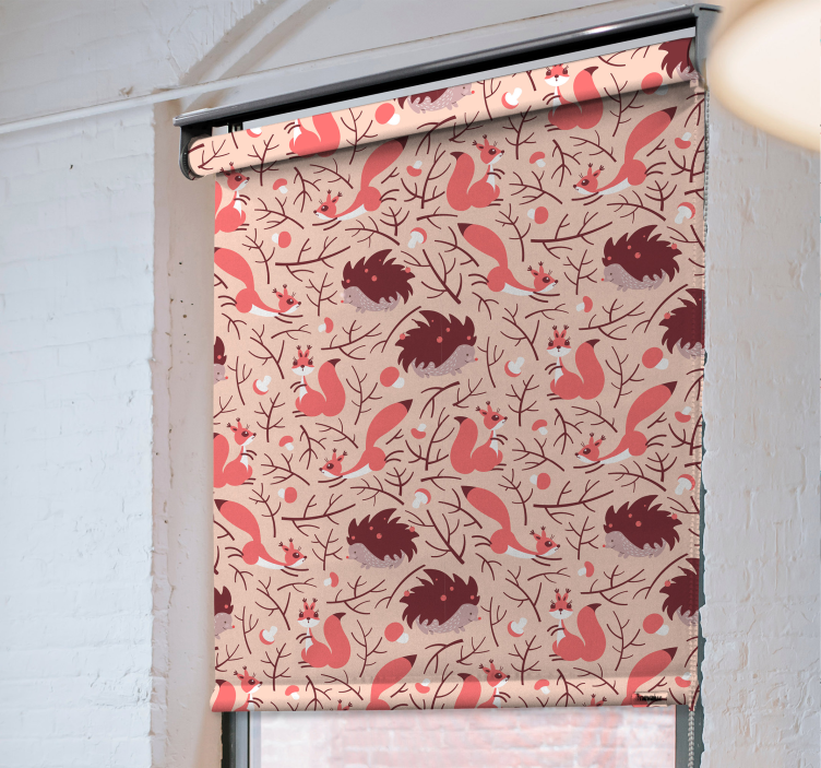 Persiana enrollable animales motivo de patrón de fauna - TenVinilo