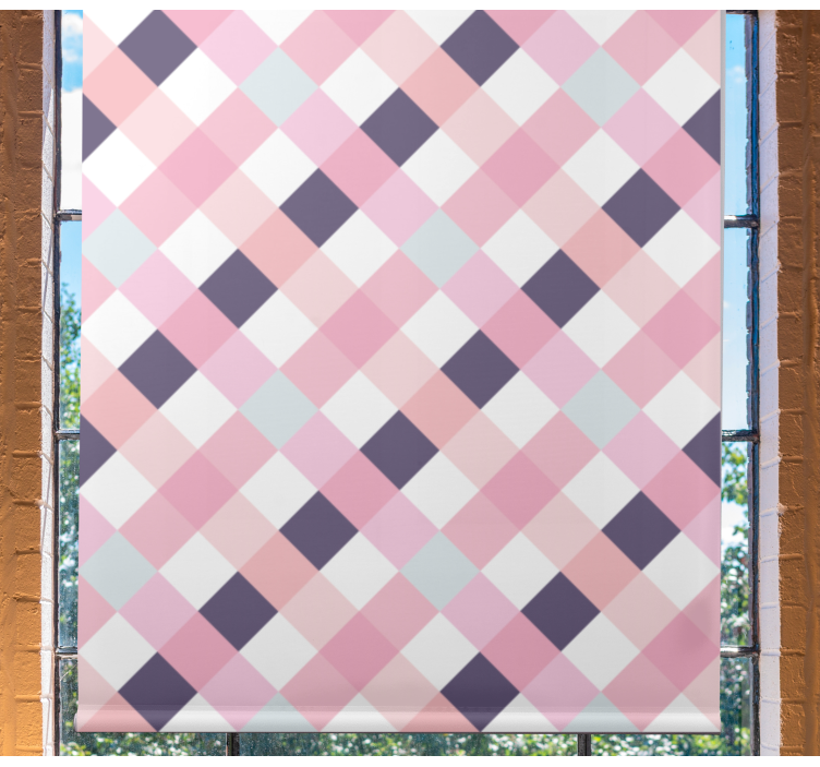 Persiana enrollable moderno armonía de patrón de diamante - TenVinilo