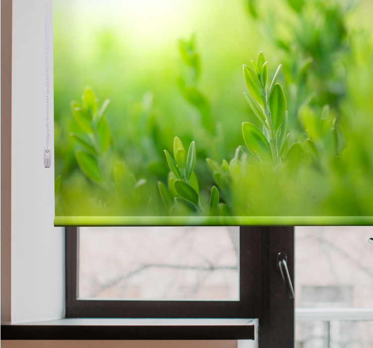 Persiana enrollable flores imagen de exuberante vegetación - TenVinilo