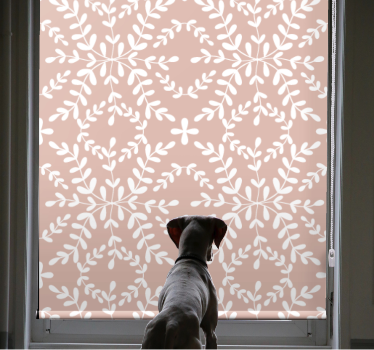 Persiana enrollable flores tema de hoja botánica - TenVinilo