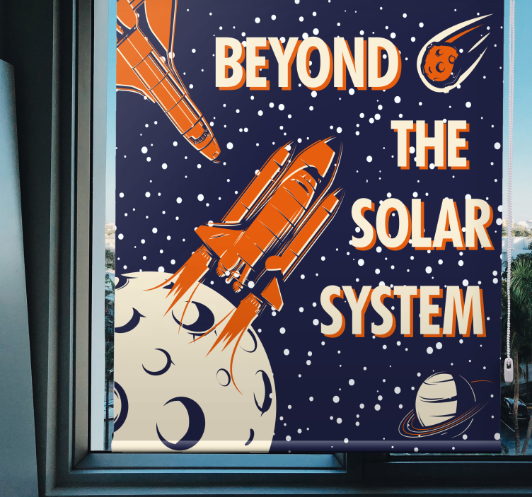 Persiana enrollable geek aventura de exploración espacial - TenVinilo