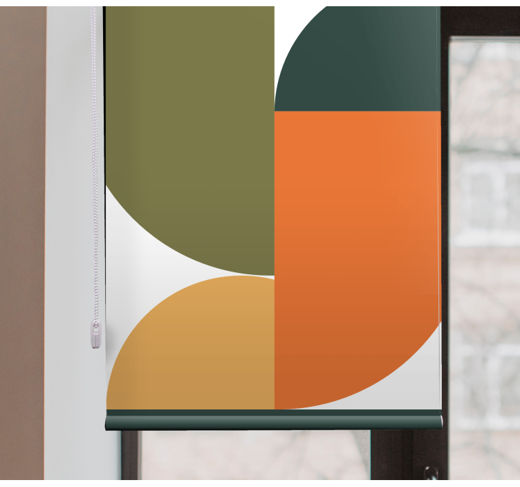 Persiana enrollable moderno fusión de formas geométricas - TenVinilo