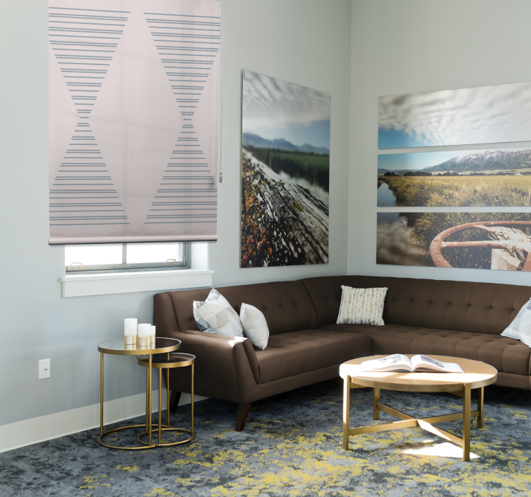 Persiana enrollable moderno elegante patrón de rayas - TenVinilo