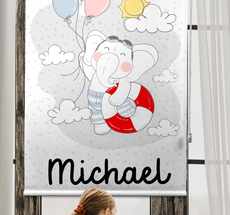 Persiana enrollable personalizable elefante modificable - TenVinilo