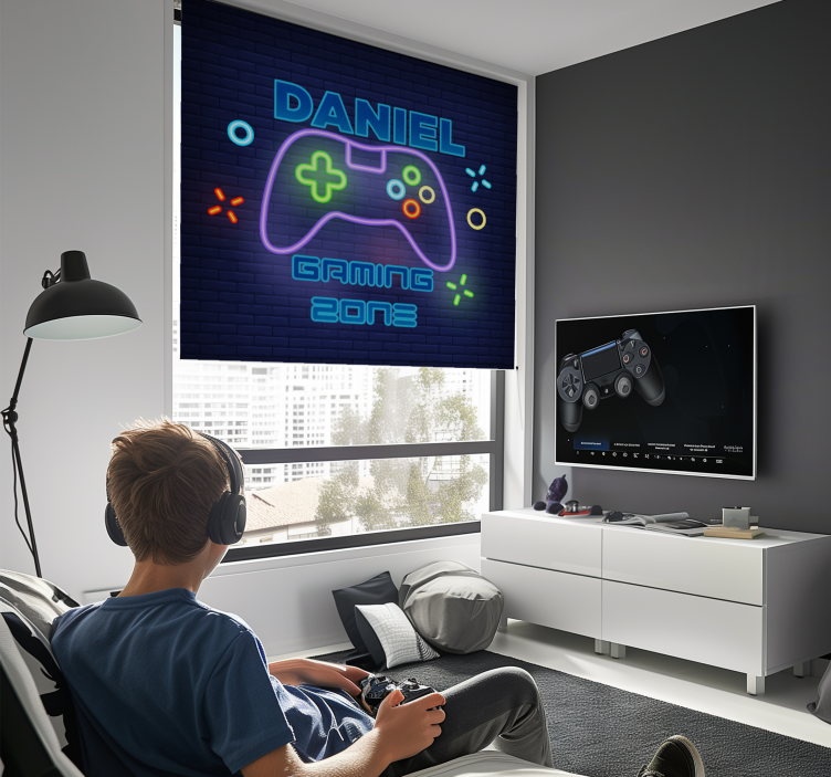 Persiana enrollable personalizable zona de juego - TenVinilo