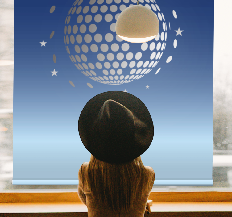 Persiana enrollable original vista abstracta de discoteca - TenVinilo