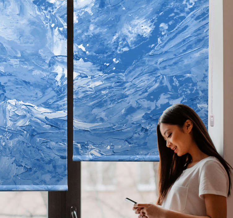 Persiana enrollable textura motivo de olas del océano - TenVinilo