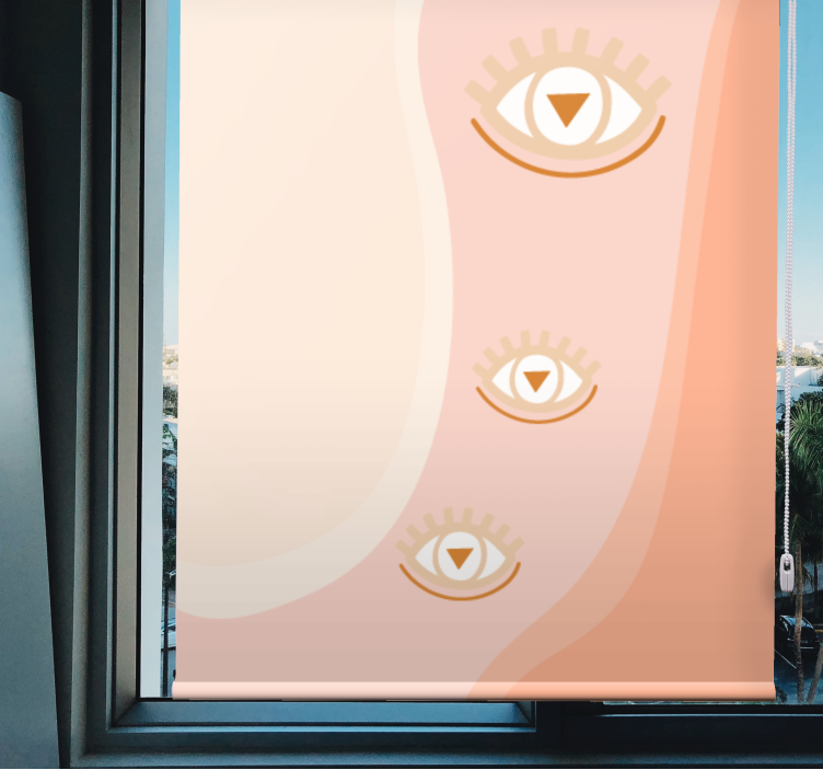 Persiana enrollable original ojos en suaves ondas - TenVinilo