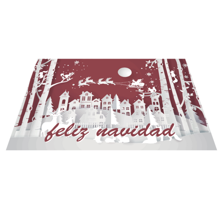 Mantel individual navidad con paisaje típico  - TenVinilo