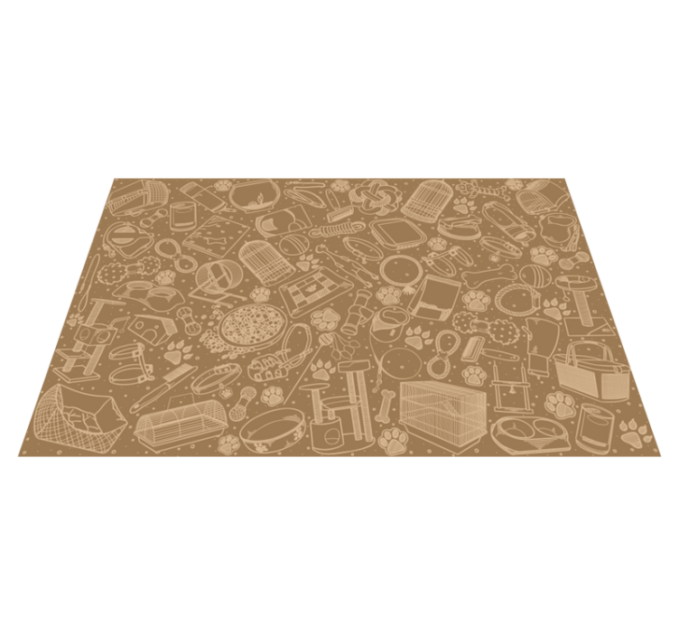 Individual mesa patrón elementos de cocina intrincados - TenVinilo