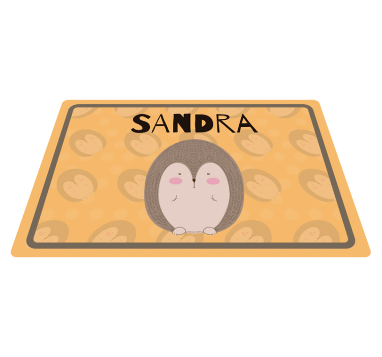 Individual mesa infantil arte de erizo adorable - TenVinilo