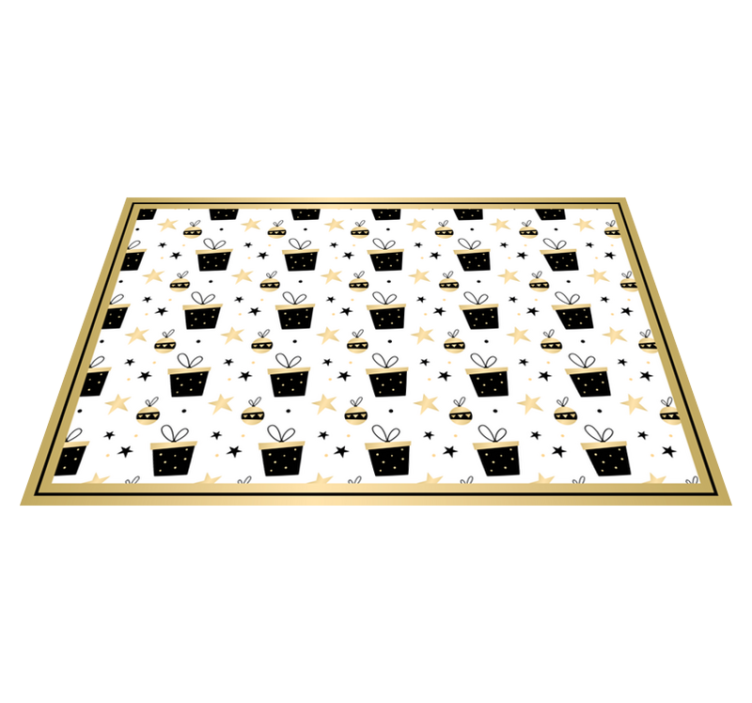 Individual mesa navideño patrón de regalos festivos - TenVinilo