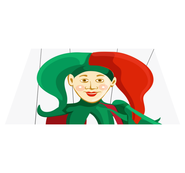 Individual mesa original ilustración de personaje bufón - TenVinilo