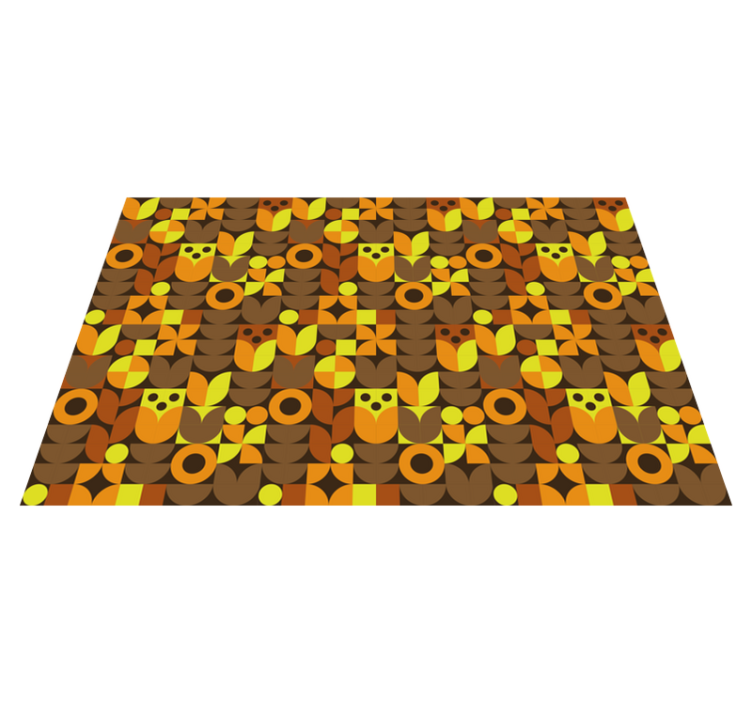 Mantel individual con búhos estilo de los 70 - TenVinilo