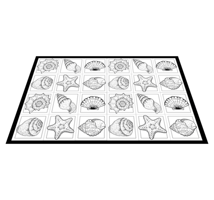 Individual mesa original motivo de conchas - TenVinilo