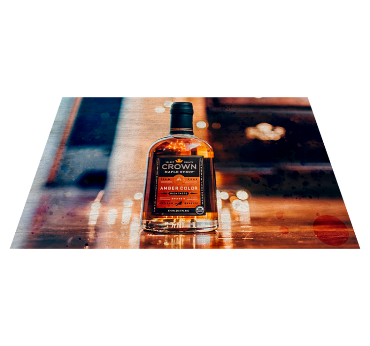 Botella de manteles individuales de vinilo de jarabe de arce - TenVinilo