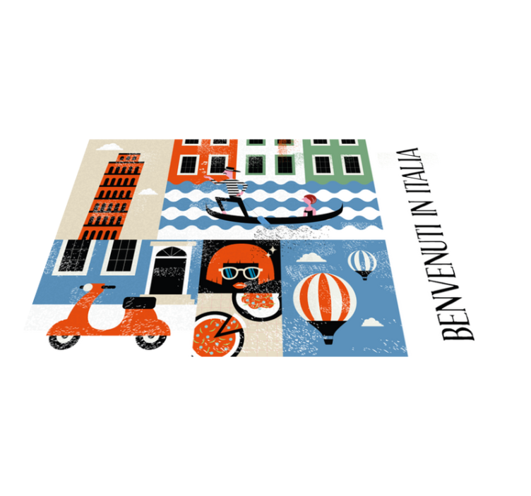 Individual mesa original escena italiana vibrante - TenVinilo