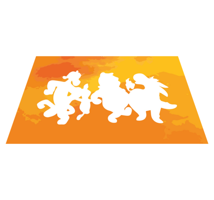 Individual mesa infantil siluetas de personajes divertidos - TenVinilo