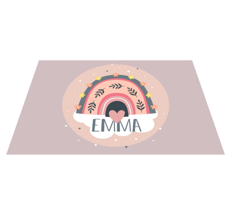 Manteles individuales con nombre y Arcoiris - TenVinilo