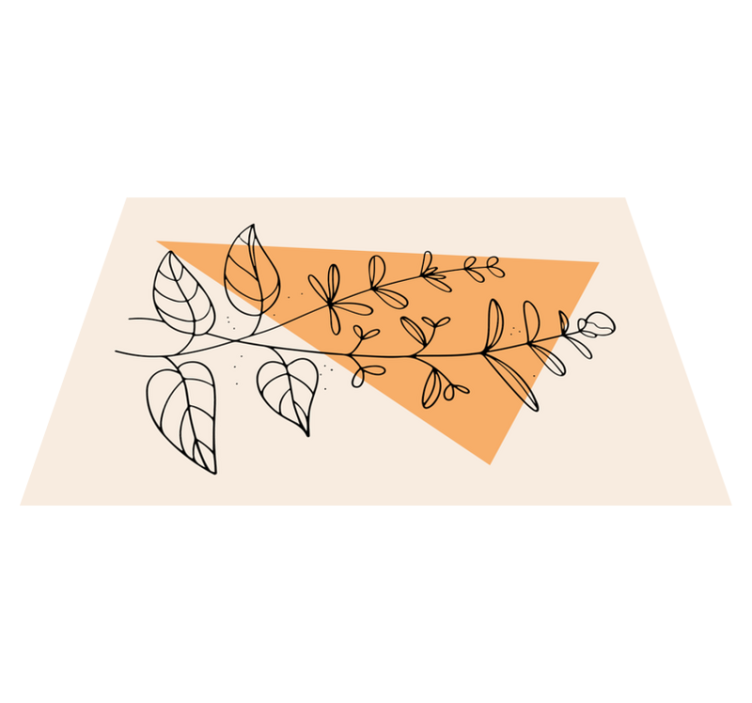 Individual mesa original diseño floral abstracto - TenVinilo