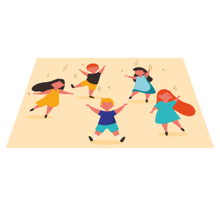 Mantel individual casa Niños bailando - TenVinilo