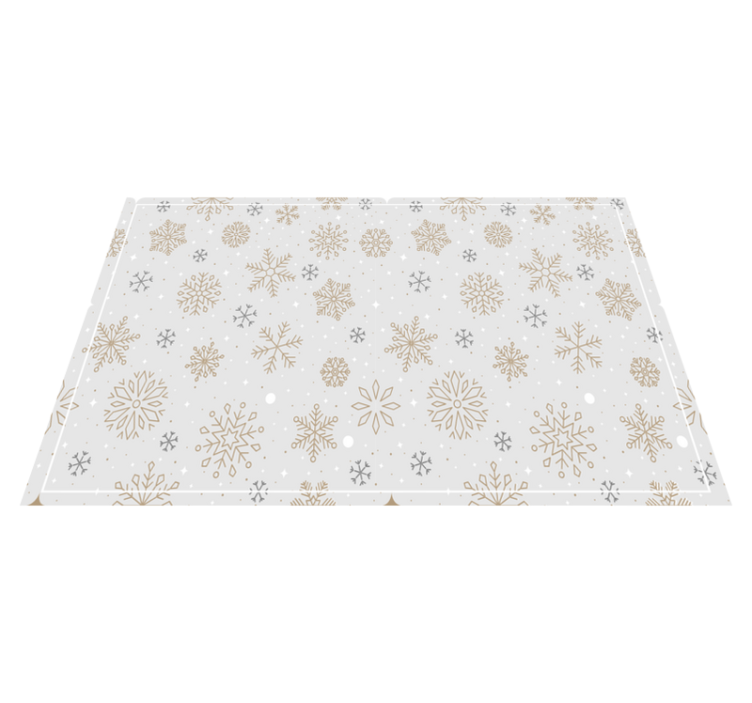 Individual mesa navideño decoración con copos de nieve - TenVinilo