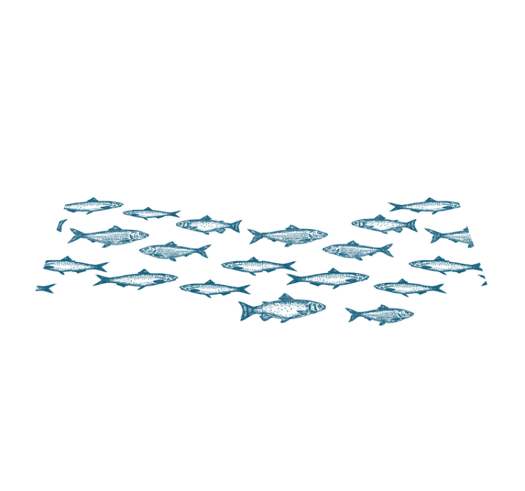 Individual mesa original patrón de peces nadadores - TenVinilo