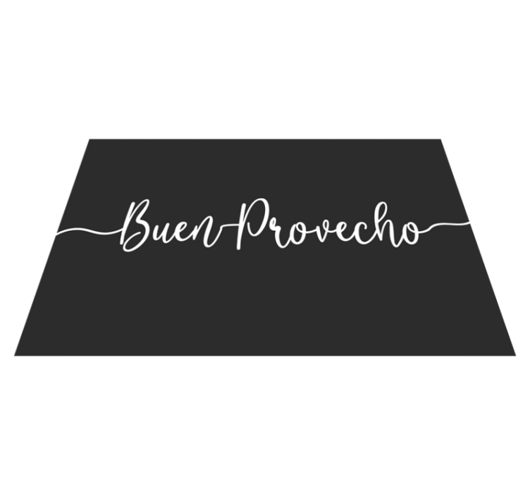 Individual mesa frases afirmación de comida elegante - TenVinilo