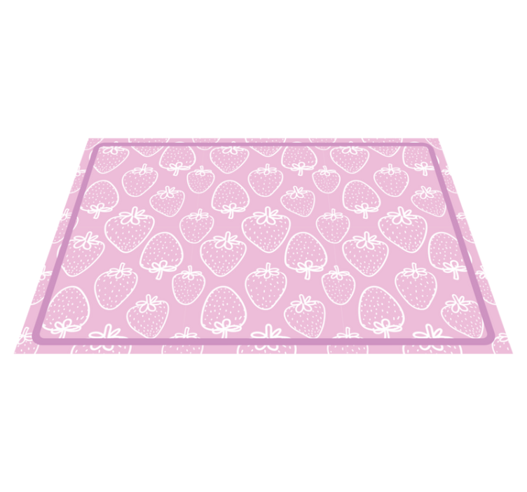 Individual mesa infantil alfombra con estampado de fresas - TenVinilo