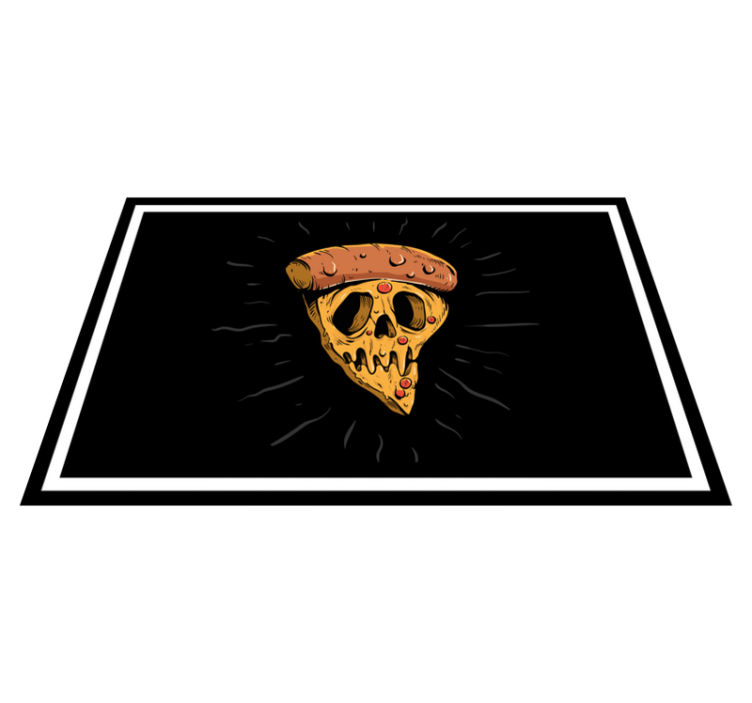 Mantel individual original Pizza calavera estilo graffiti - TenVinilo