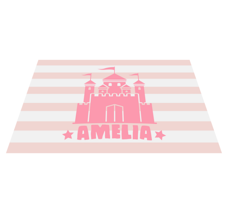 Individual mesa infantil castillo con banderas - TenVinilo