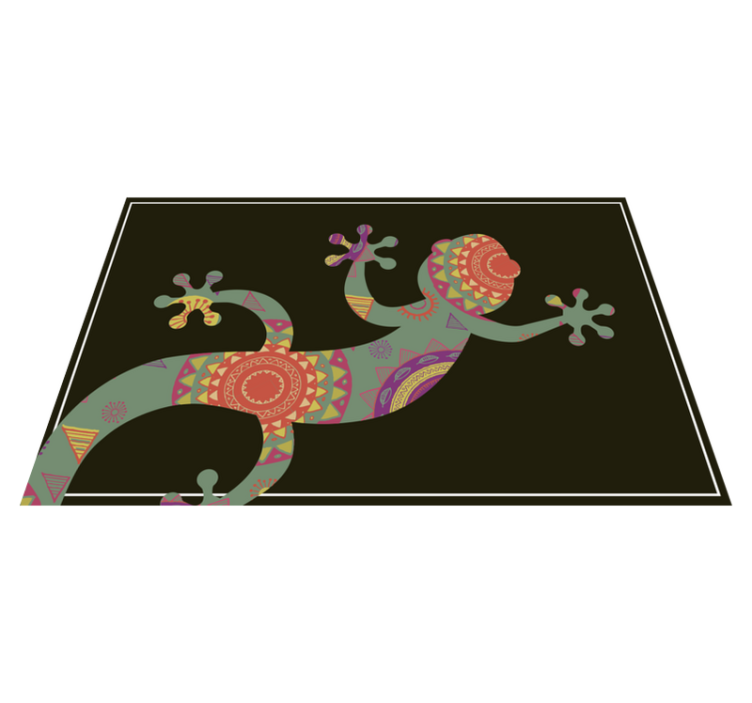 Mantel individual original Gecko con mandala floral - TenVinilo