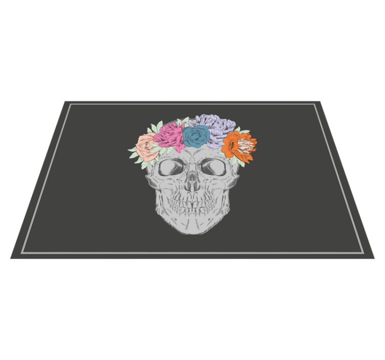 Individual mesa original corona floral de calavera - TenVinilo