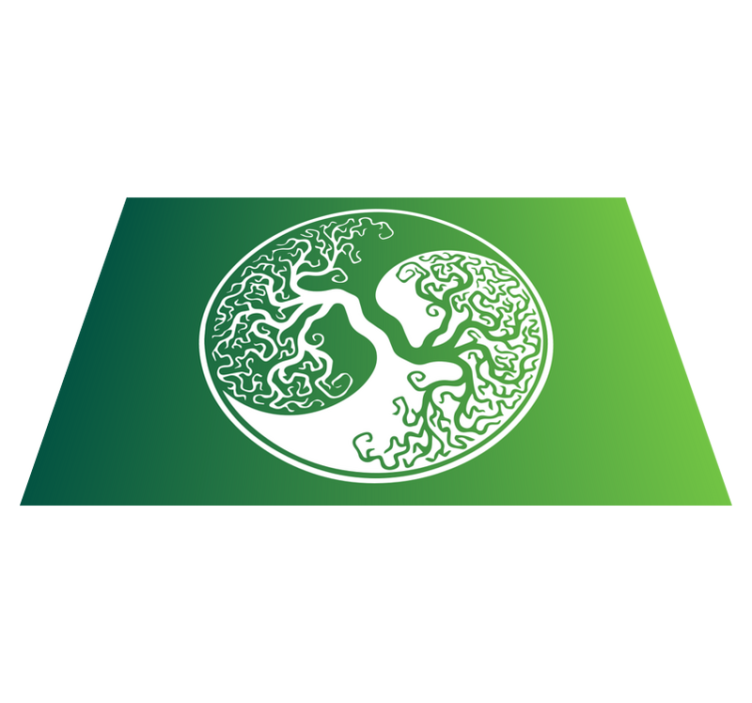 Individual mesa moderno emblema de ramas - TenVinilo