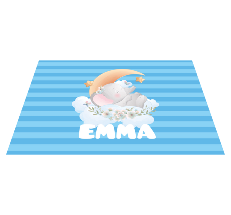 Individual mesa infantil diseño de elefante adorable - TenVinilo