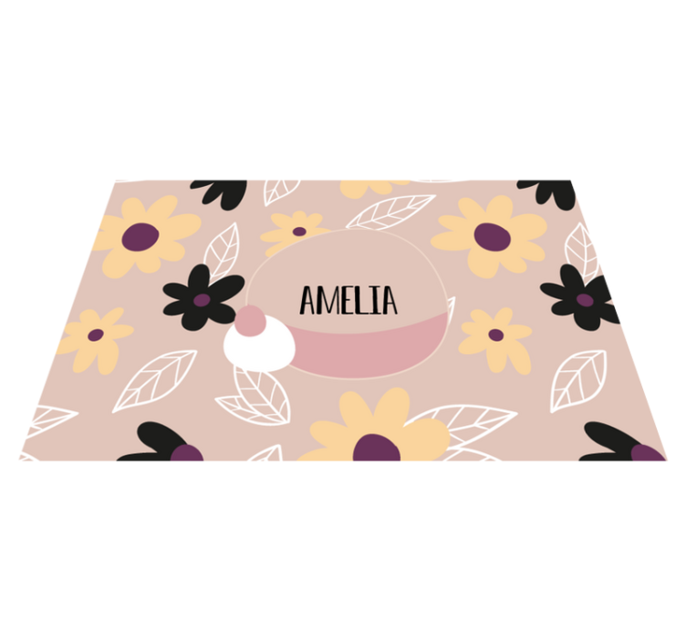 Individual mesa infantil estampado botánico personalizado - TenVinilo