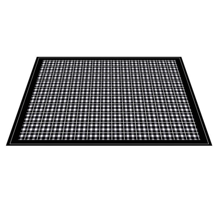 Mantel individual rectangular Patrón de cuadros en blanco y negro - TenVinilo