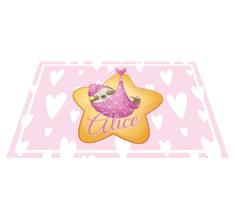 Individual mesa infantil perezoso en estrella - TenVinilo