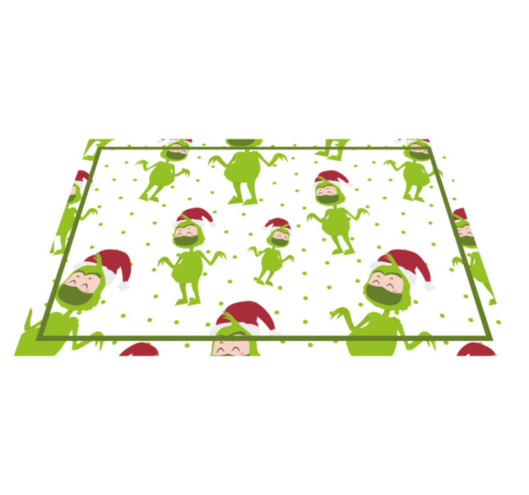 Individual mesa navideño personajes alegres del grinch - TenVinilo