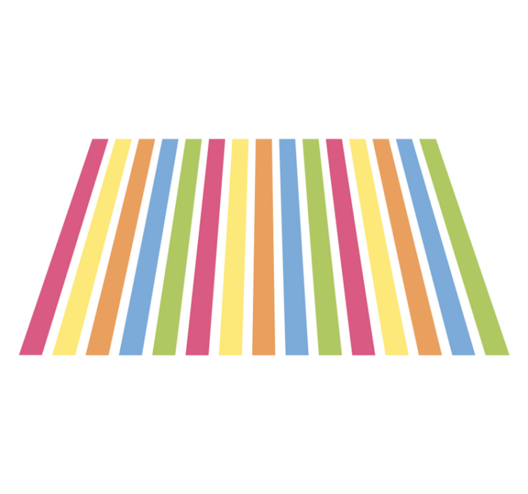 Individual mesa moderno fondo a rayas colorido - TenVinilo