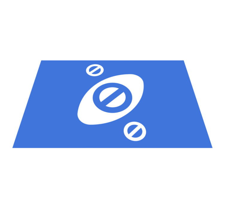 Individual mesa moderno acento azul minimalista - TenVinilo