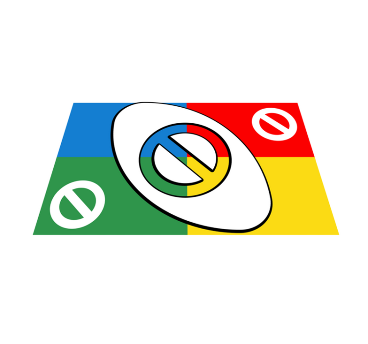 Individual mesa moderno forma colorida abstracta - TenVinilo