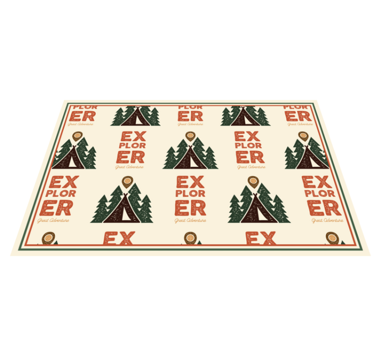 Individual mesa original patrón aventura explorador - TenVinilo