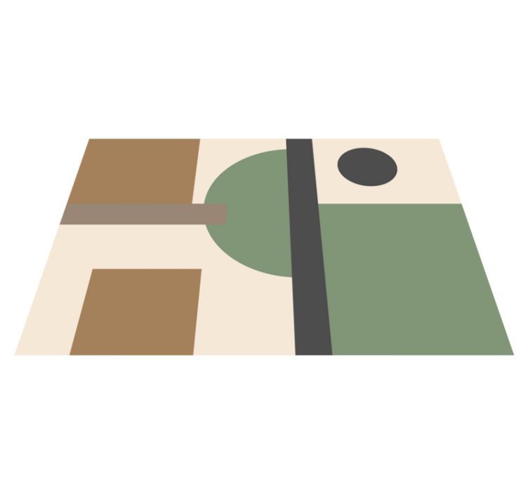 Individual mesa moderno formas abstractas geométricas - TenVinilo