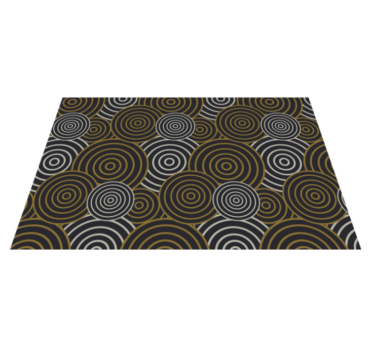 Patrones circulares con líneas manteles individuales de vinilo - TenVinilo