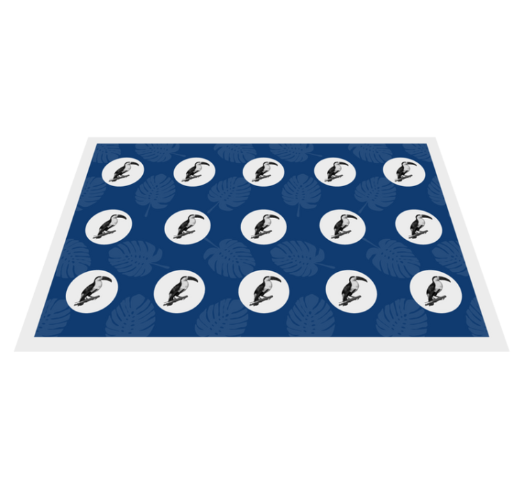 Individual mesa original patrón de aves tropicales - TenVinilo