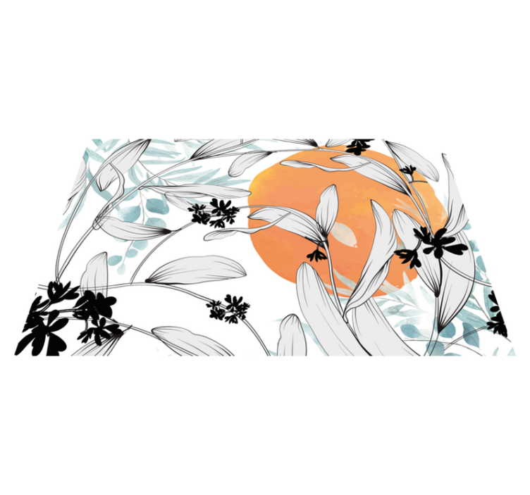 Individual mesa moderno con acento floral inspirado - TenVinilo